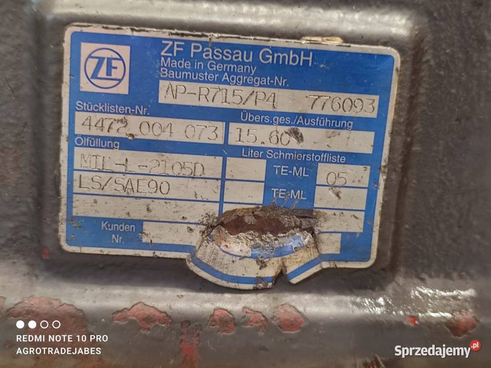 Most napędowy APR715P4 776093 Volvo L 25 Wilkowo