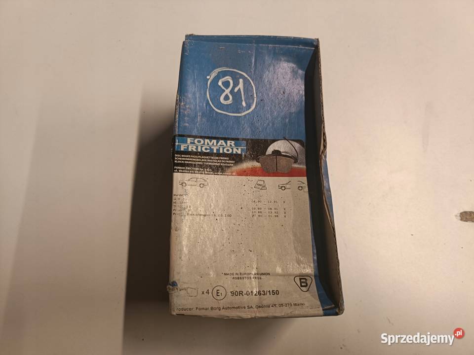 KLOCKI HAMULCOWE Nissan 200SX 240SX PRZEDNIE Rudka