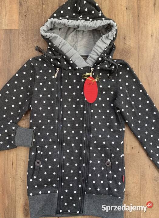 Bluza damska z kapturem S M bluza w kropki Wyszków