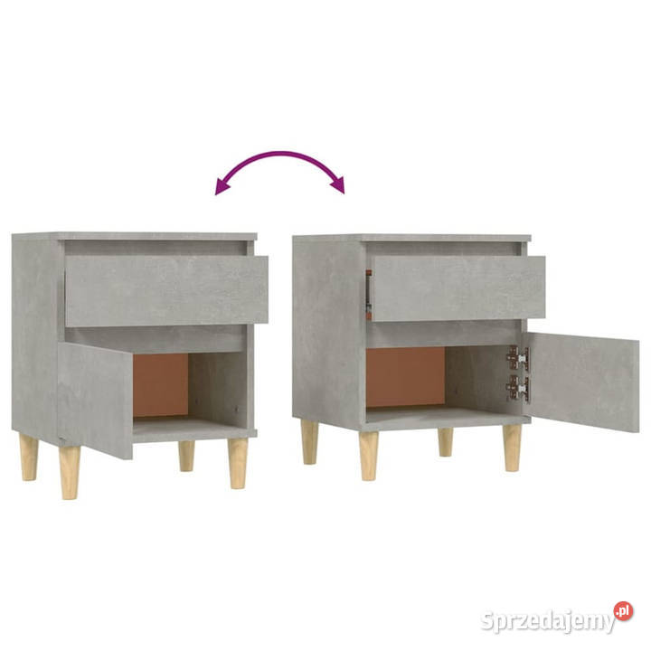 Szafka nocna szarość betonu 40x35x50 WM821834 Warszawa sprzedam