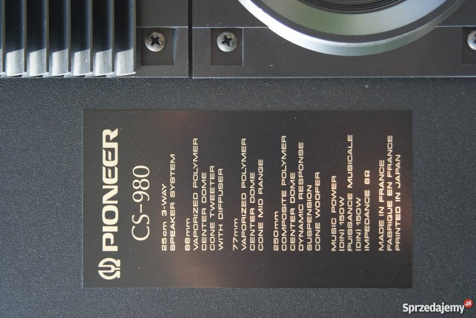 Kolumny głośniki vintage pioneer cs 980 nowe Słuchawki i głośniki sprzedam