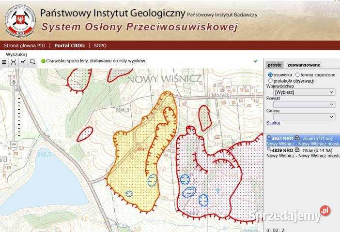 sprzedaży gruntu 12337m2 Nowy Wiśnicz Sprzedaż
