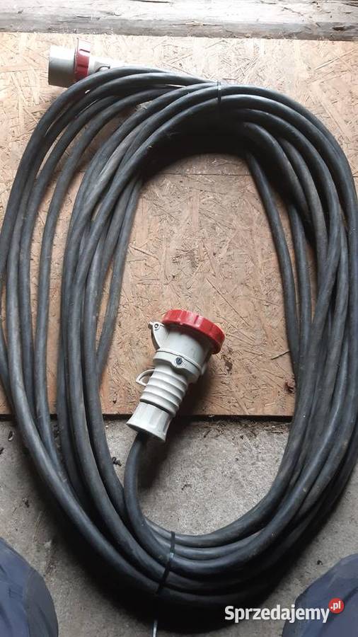 kabel 5x4 32a ok 25m wtyczki hermetyczne sprzedam