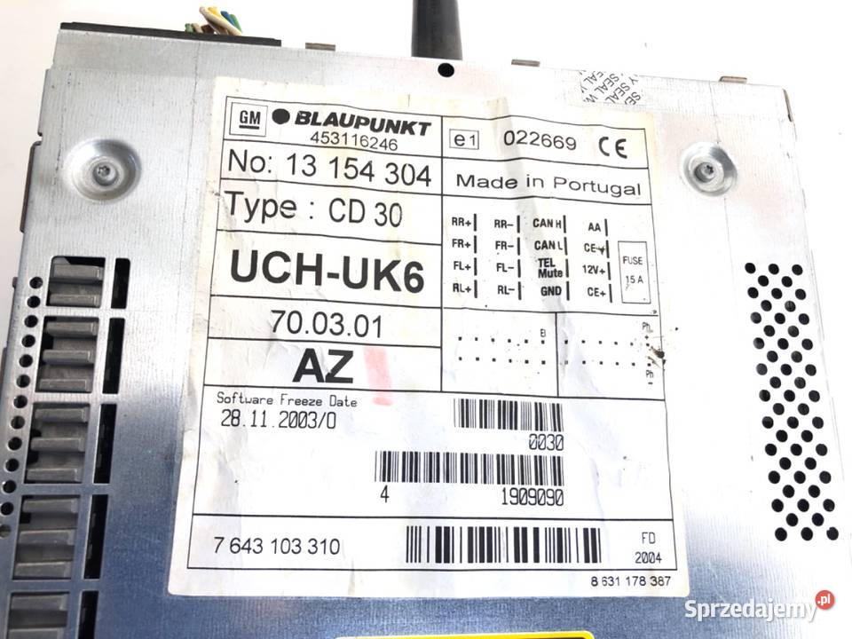 RADIO OPEL ASTRA H 13154304 0414 ODTWARZACZ podkarpackie