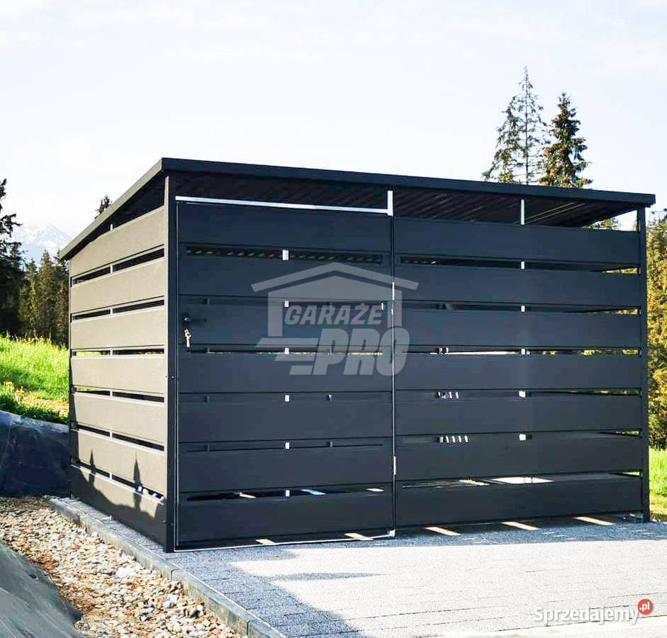 Wiata śmietnikowa 25x15m Antracyt Schowek 1408zł/m2 Mrągowo