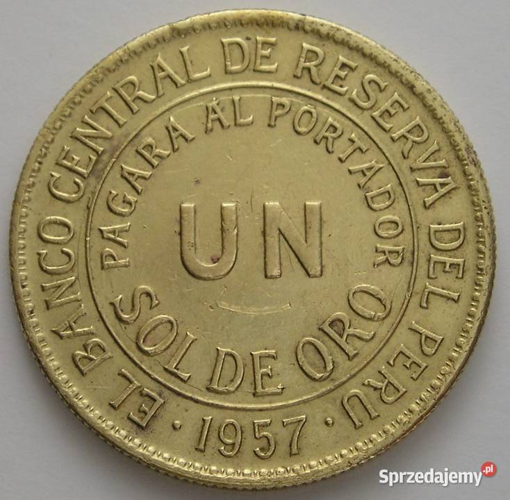 PERU 1 SOL DE ORO 1957 Łódź