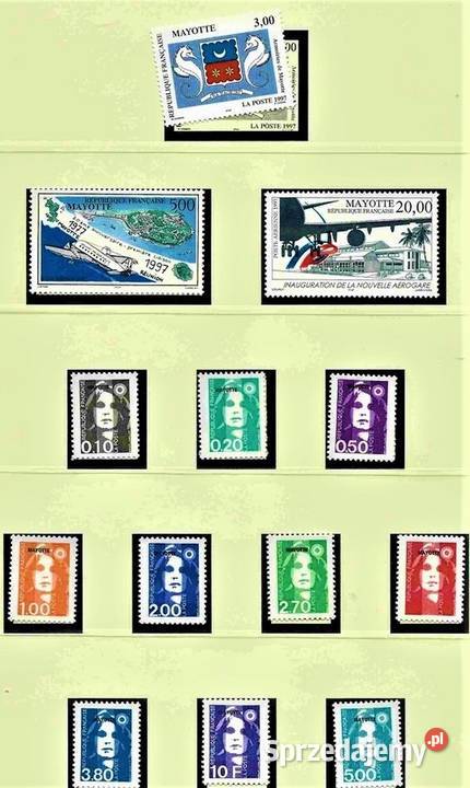 MAYOTTE 19972002 MNH kompletna kolekcja WYSYŁKA Filatelistyka Człuchów sprzedam