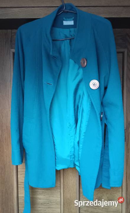 Płaszcz kurtka turkus Bolero Flauszowy 36164