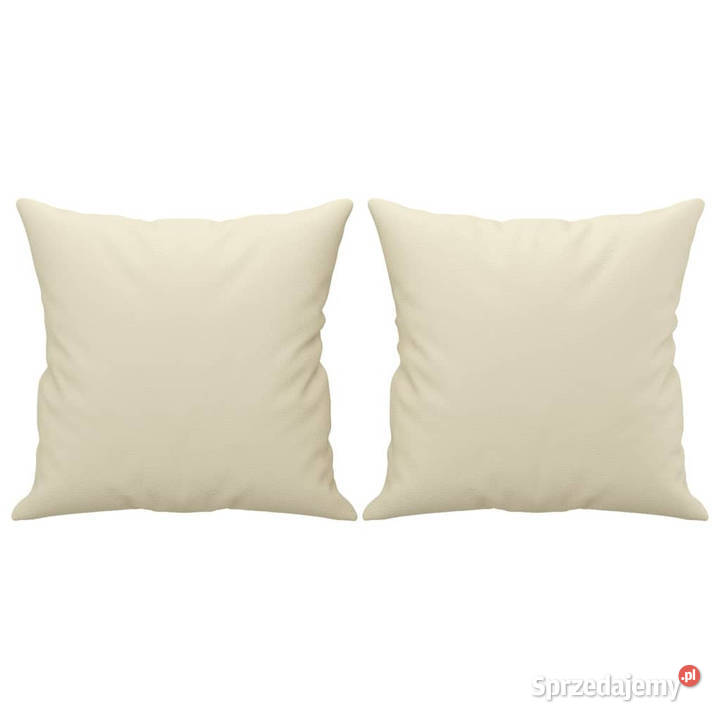 2osobowa sofa z poduszkami kremowa 120 sztuczna mazowieckie Warszawa