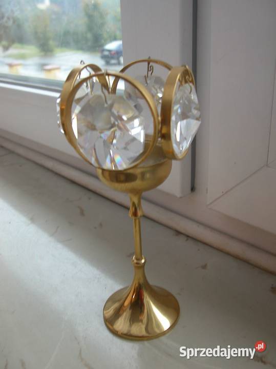 Weinert Gold Crystal świecznik w stylu art deco Gorzów Wielkopolski