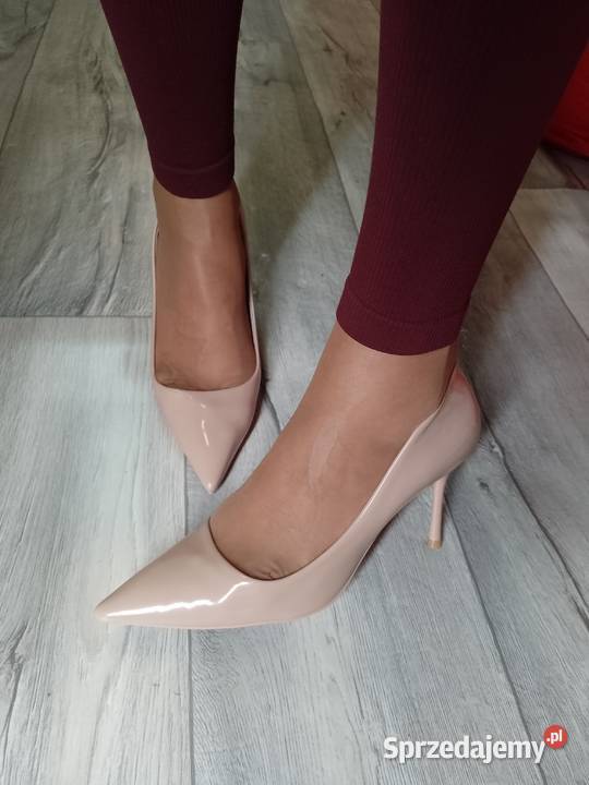 3940 Beżowe czółenka szpilki wieczorowe NOWE Kraków