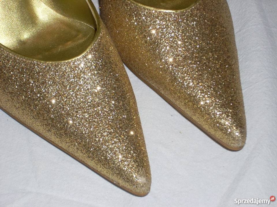 XPRESS złote szpilki wizytowe j nowe 36 365 Rozmiar 36,5 Nowy Sącz