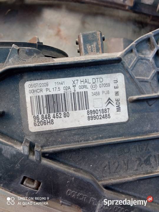 lampa lewy przód citroen C5 x7 osobowe Oświetlenie