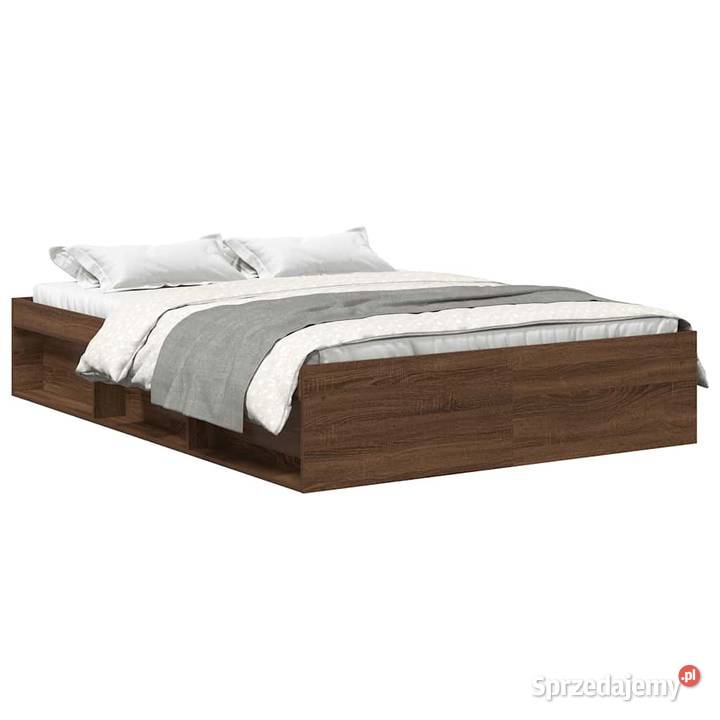 vidaXL Rama łóżka brązowy dąb 120x190 SKU3203900 Łóżka i materace sprzedam