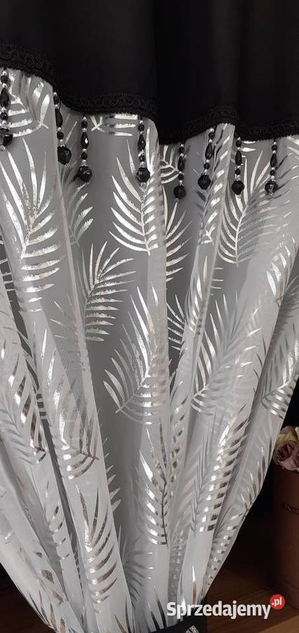 Firany srebrny liść palmy Mława