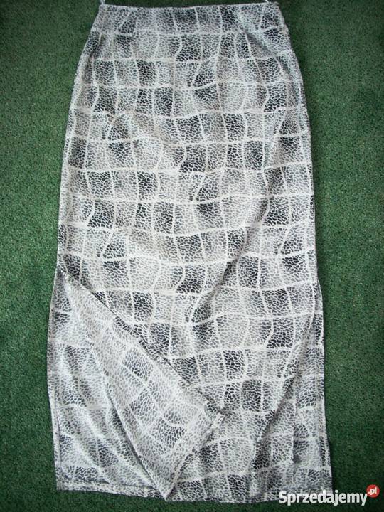 Szara lekka Spódnica Długa Rozcięcia 34 36 Nowy Sącz
