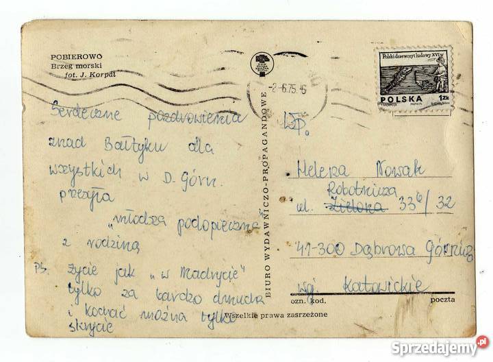 POBIEROWO POCZTÓWKA CZARNO BIAŁA Krynki