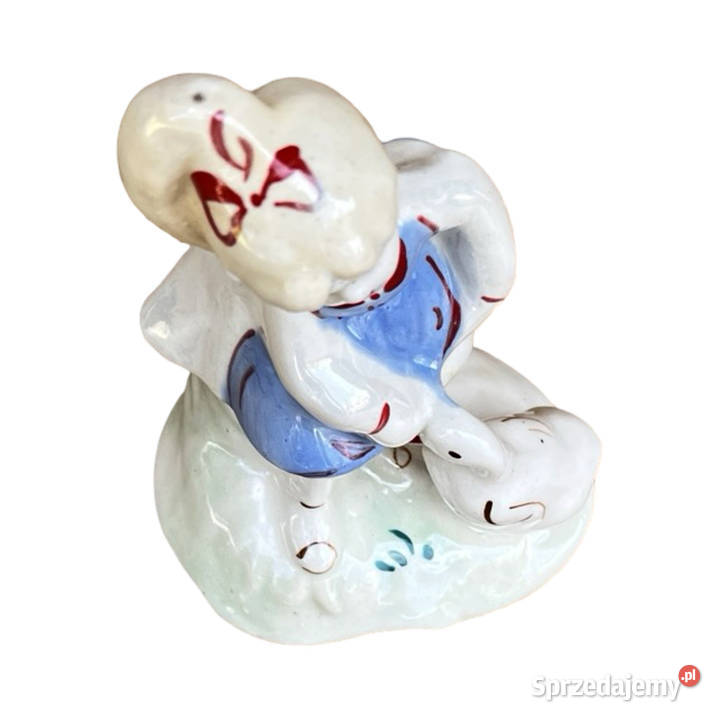 Porcelitowa figurka gęsiarki ręcznie malowana Warszawa sprzedam