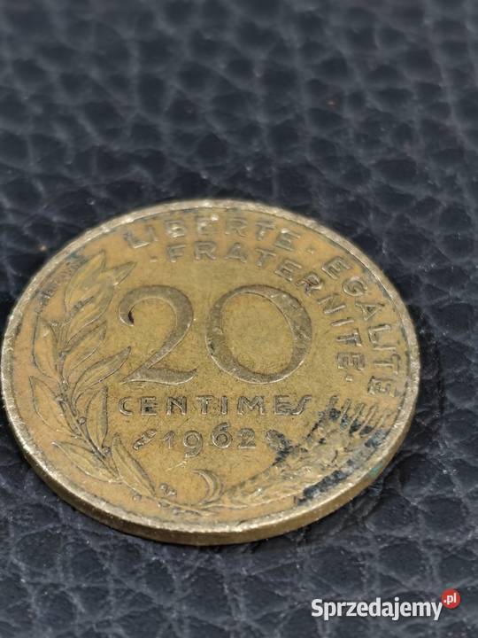 Moneta 20 centymów z 1962 roku