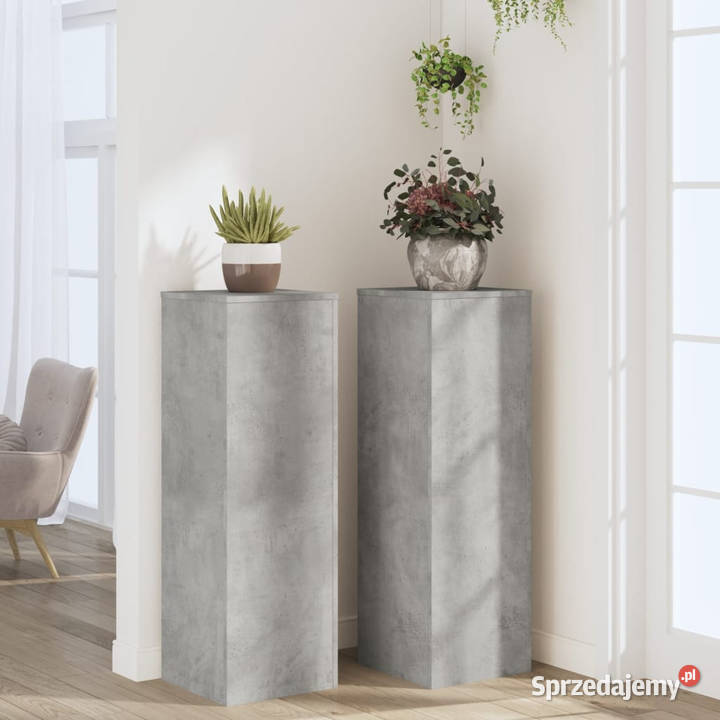 Stojaki na rośliny 2 szarość betonu 33x33x100 Pozostałe Warszawa