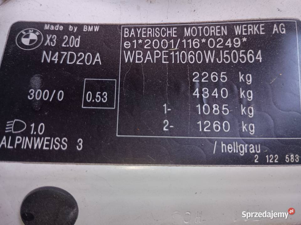 BMW X3 Orginał podkarpackie Nowa Dęba sprzedam