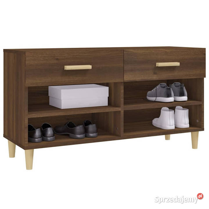 Szafka na buty brązowy dąb 102x35x55 WM817569 mazowieckie Warszawa
