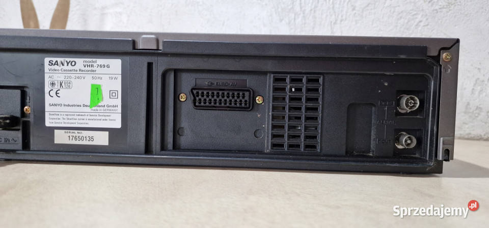 magnetowid Video Sanyo VHR769 VHR 769 Międzychód sprzedam