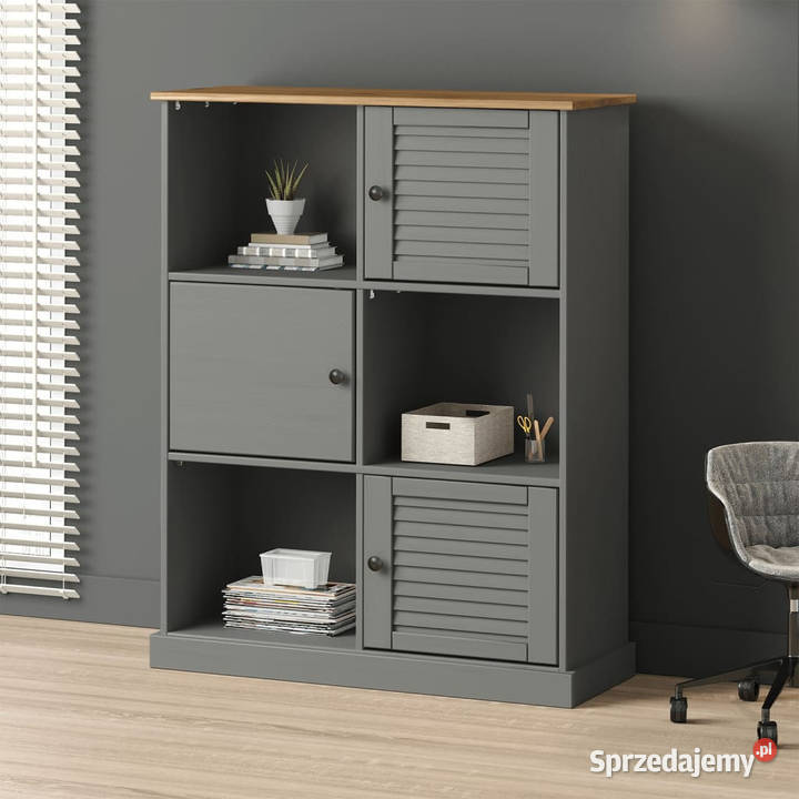 Szafka na książki VIGO szara 90x35x1145 drewno Regały Warszawa sprzedam
