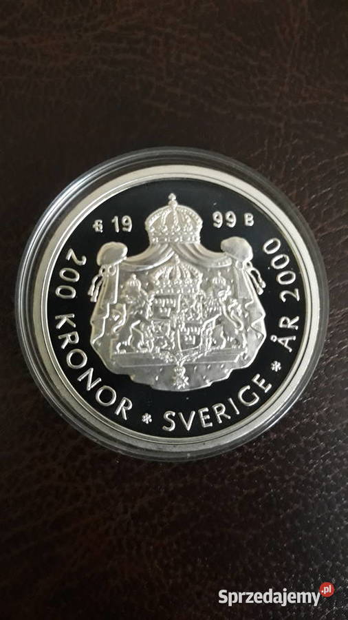 200 KoronSzwecja2000 rKarol XVI Gustaw i Numizmatyka Konin sprzedam