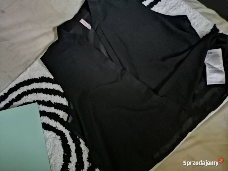 YORKER swobodna lekka bluzka koszula crop top