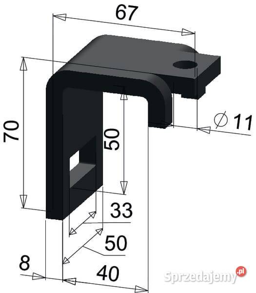 Uchwyt zęba 32x10mm rama 40x40mm CP10706000 Rolnictwo małopolskie Kamionna