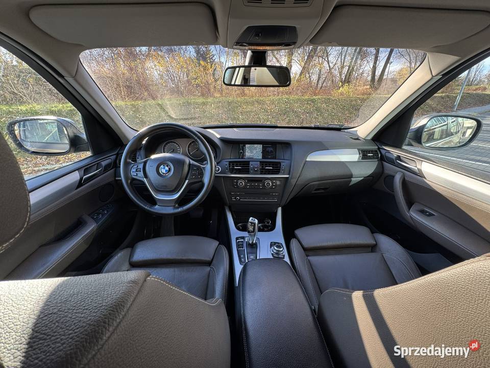 BMW X3 F25 xDrive20d 8HP Sport Brązowa skóra Hak mazowieckie Warszawa