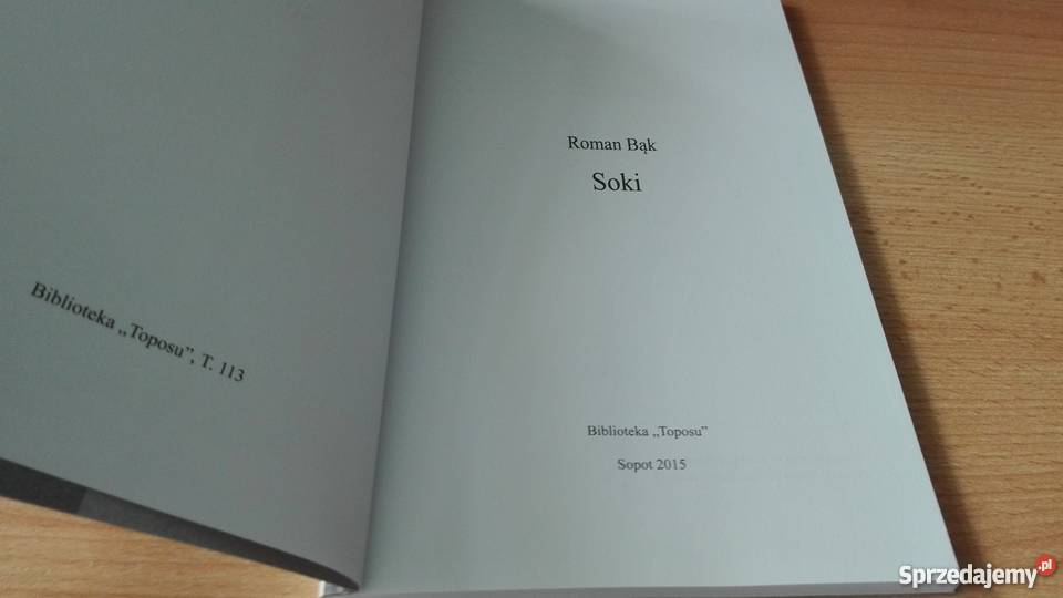 Soki Roman Bąk nowa Biblioteka Toposu poezja