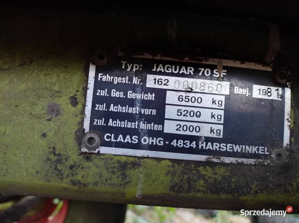 Sieczkarnia samojezdna CLAAS JAGUAR 70 SF Strzelce Krajeńskie