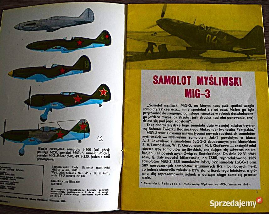 Samolot myśliwski Mig 3 seria TBiU Chełmno sprzedam