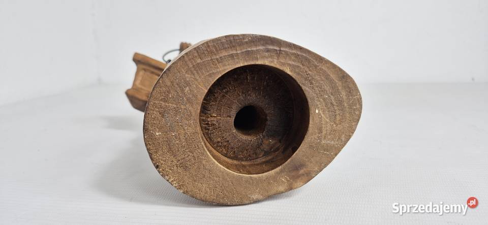 Stara rzeźba drewniana Św Józef z lampionem i Rękodzieło lubelskie Biłgoraj