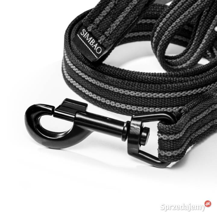 Długa mocna smycz treningowa duży pies czarna 7m małopolskie Oświęcim