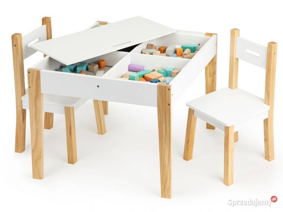 Stół stolik z dwoma krzesłami zestaw mebli Bielsk Podlaski