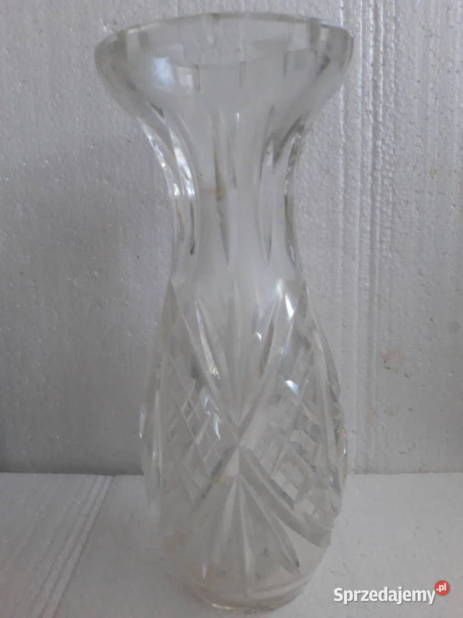 wazon kryształowy oryginalny szlif wysokość 24 mazowieckie Warszawa