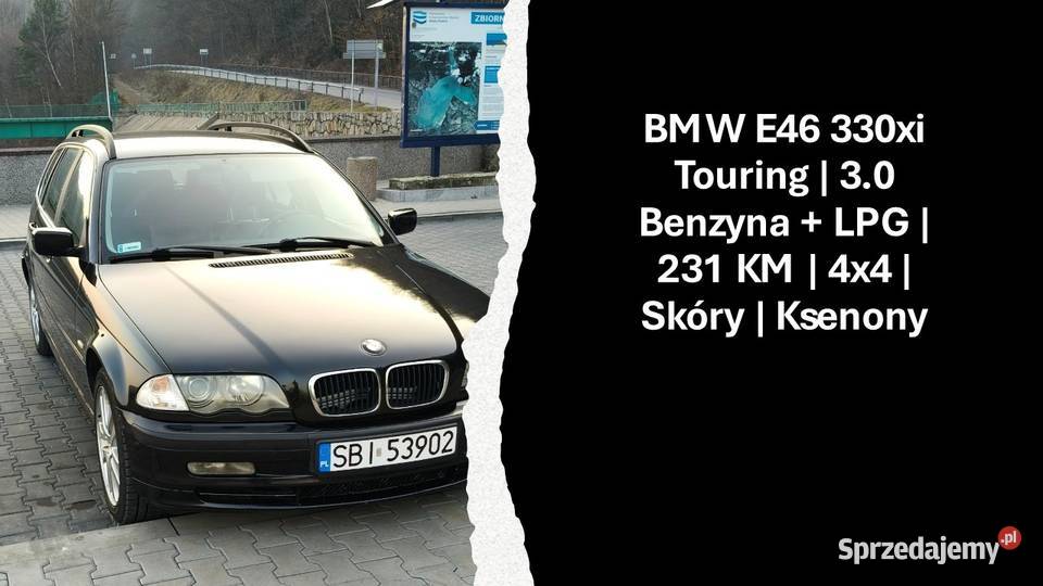 BMW E46 M54B30 X drive LPG Skóra Elektryczne tempomat Seria 3 Bujaków