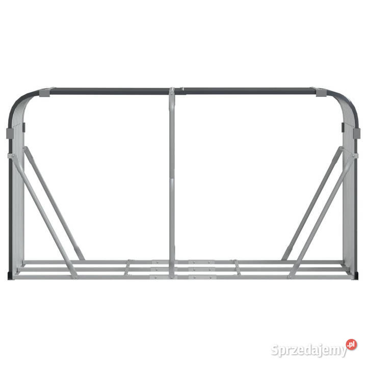 Stojak na drewno antracyt 180x45x100 stal