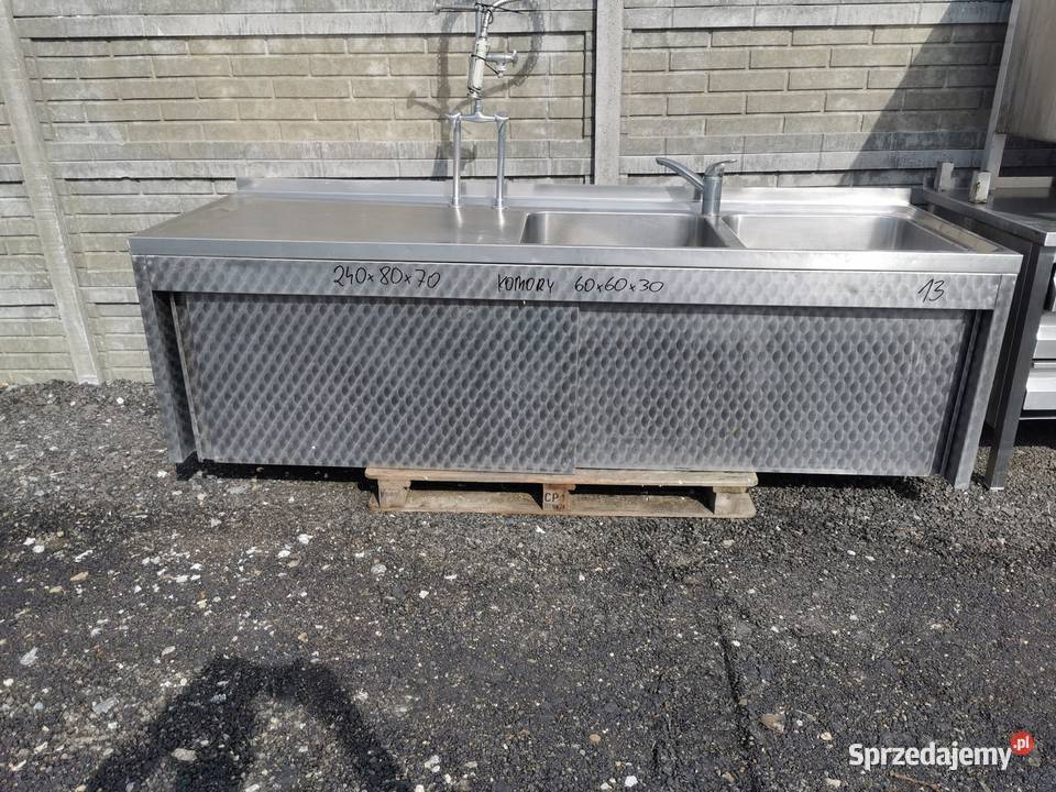 Zlew 2 komorowy 240x80x70 kom 60x60x30 13 wielkopolskie