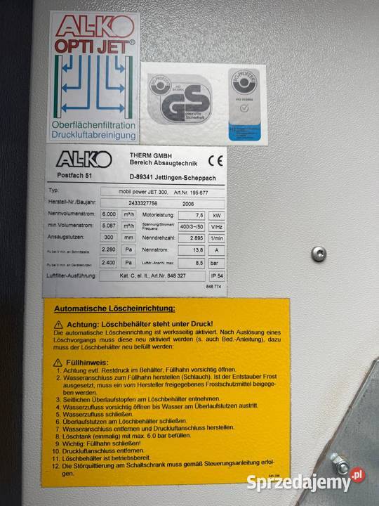 Odciąg trocin wyciąg pyłu filtr samoczyszczący Zdziechowice