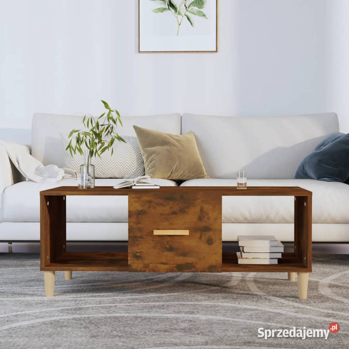 Stolik kawowy przydymiony dąb 102x50x40 WM817525 Warszawa