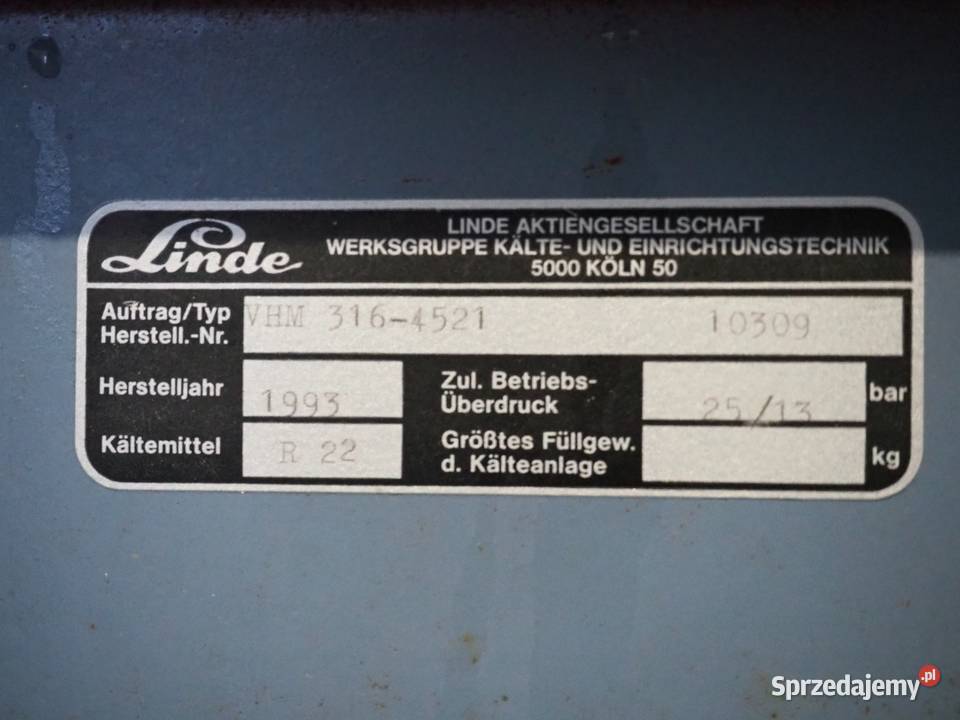Linde Bitzer Trzysprężarkowy przemysłowy agregat