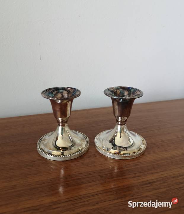 Dwa świeczniki platery vintage Toruń