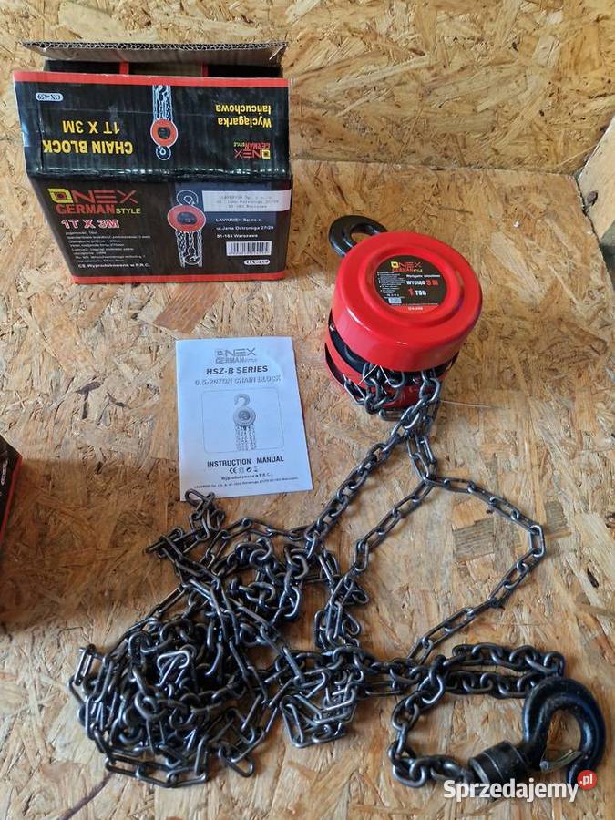 Wyciągarka łańcuchowa Onex OX 459 1 tona Głogowa
