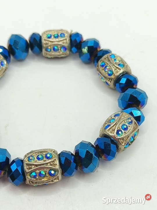 Bransoletka na gumce piękne szlify metalowe Zamość