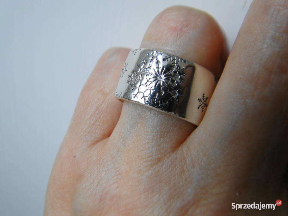 Masywna 1647 gram obrączkapierścionek srebro 925 mazowieckie Warszawa