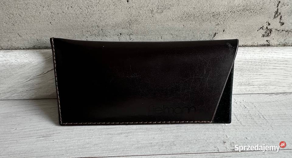 NOWE brązowe skórzane etui na okulary miękkie